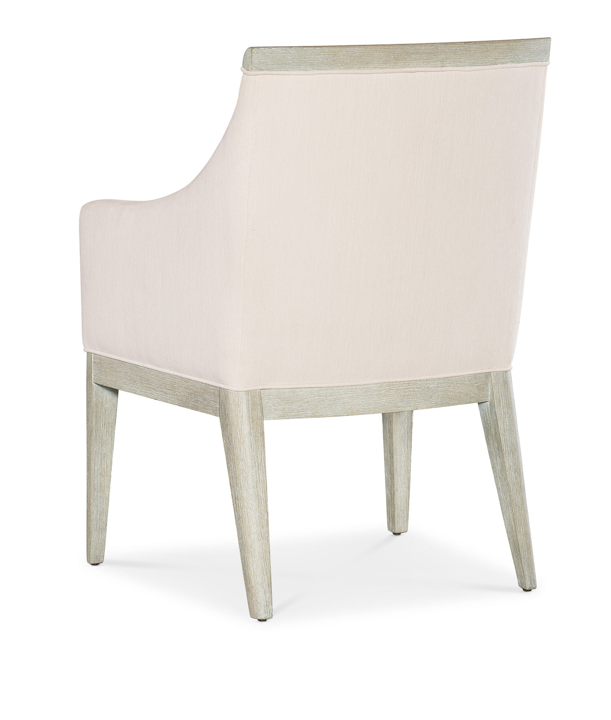 a white chair with wooden legs