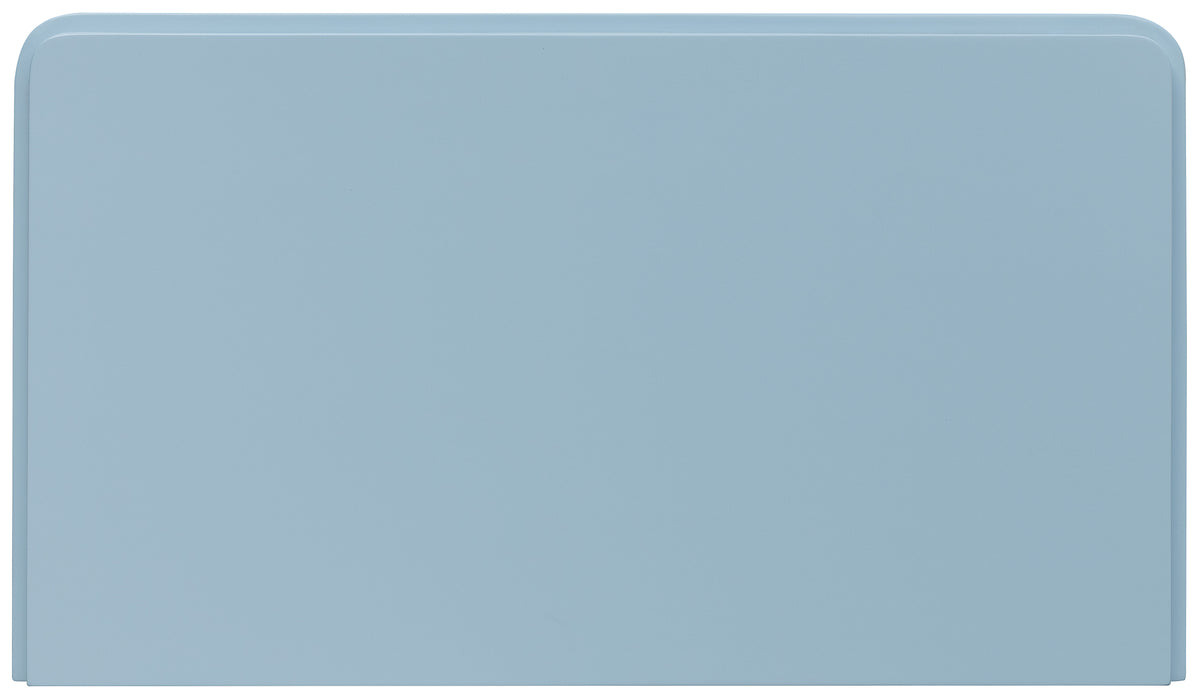 a close-up of a blue rectangular object