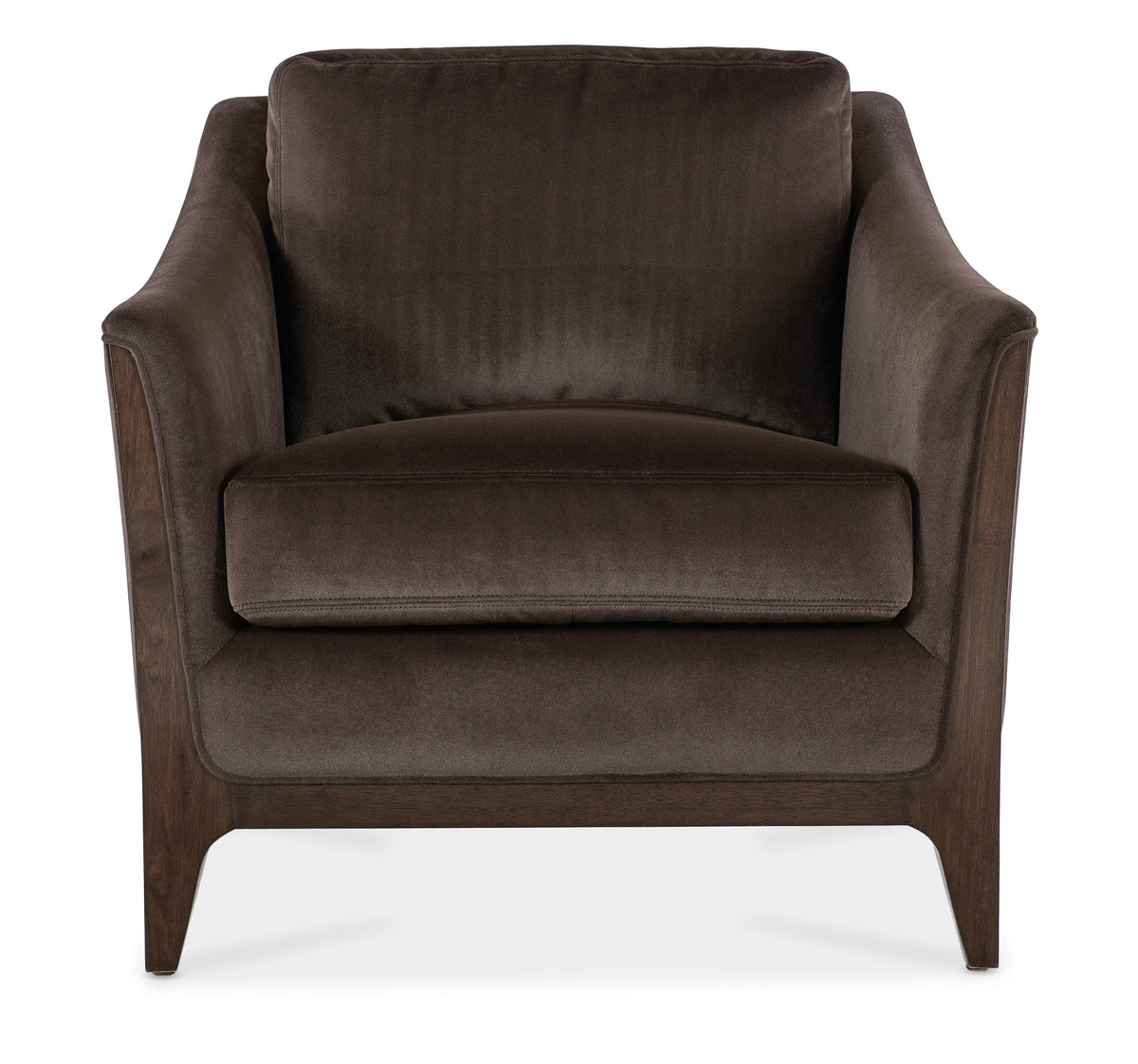 a brown chair with wooden legs