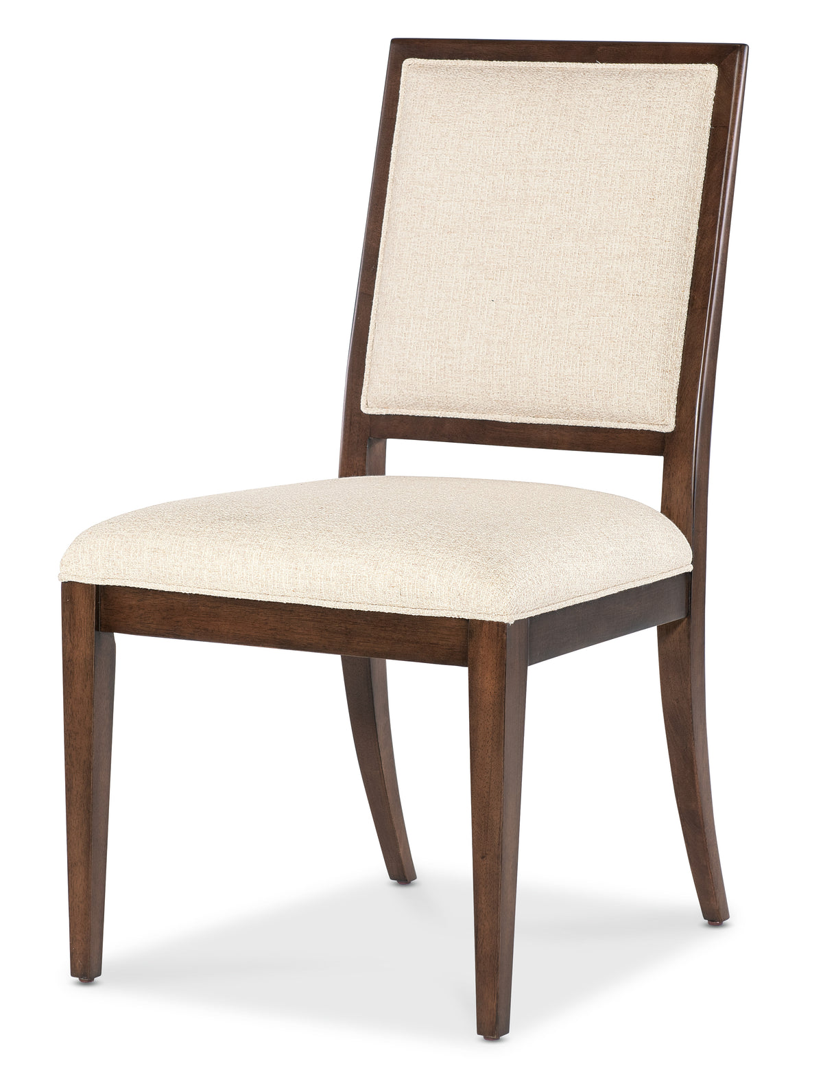 a chair with a white cushion
