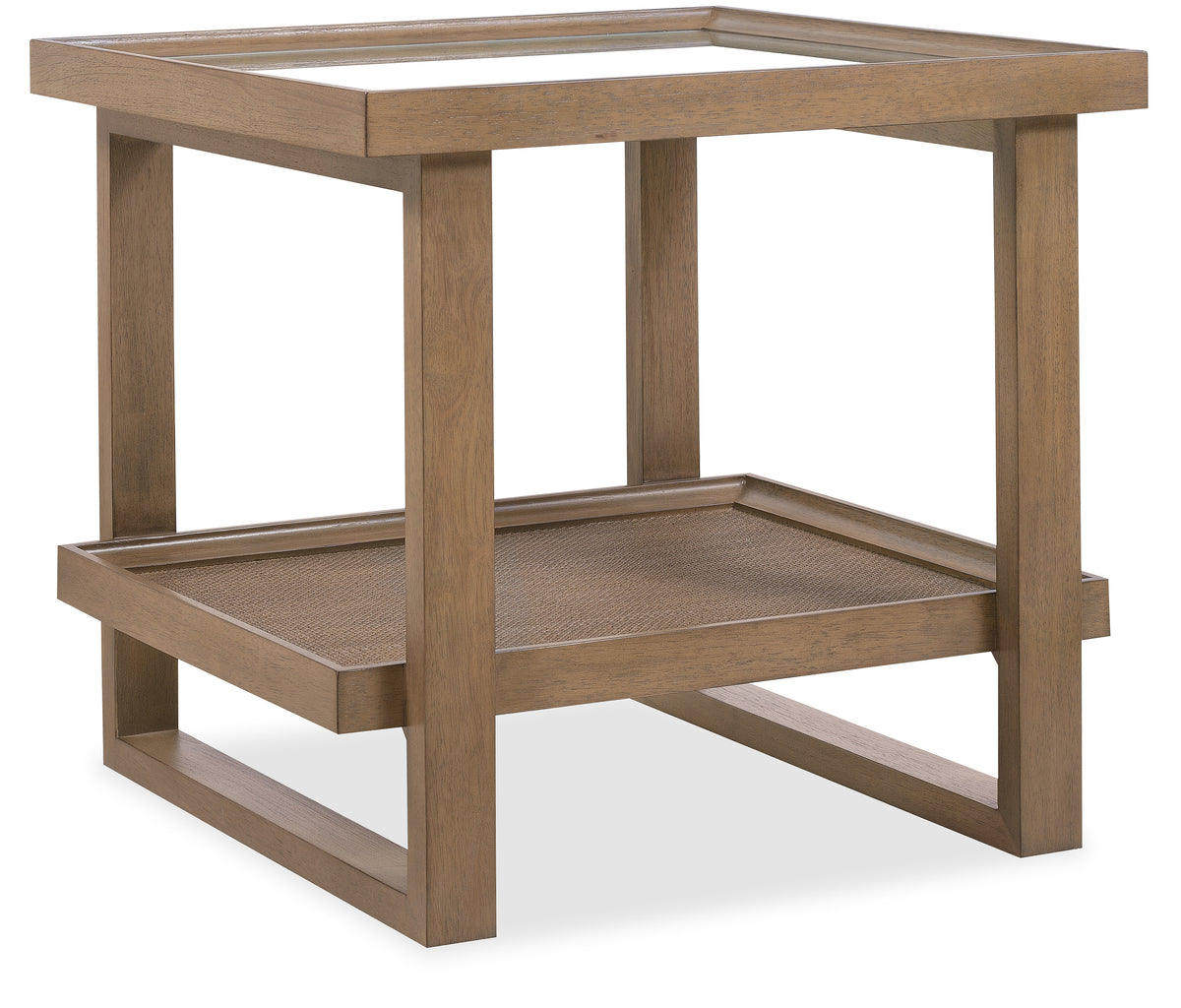 a brown table with a glass top