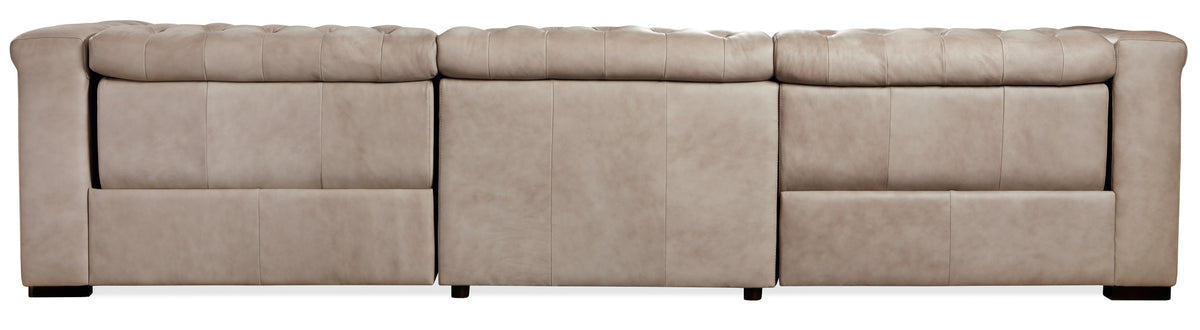 the back of a leather chair