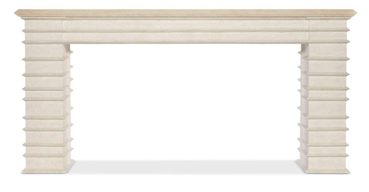 a white table with a white base