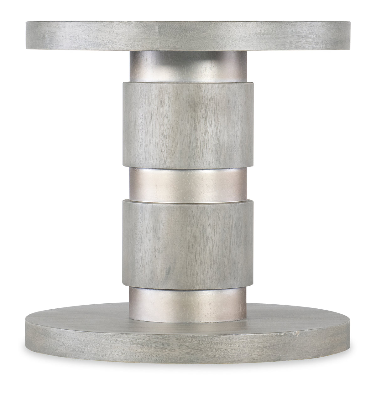 a round metal object with a white background