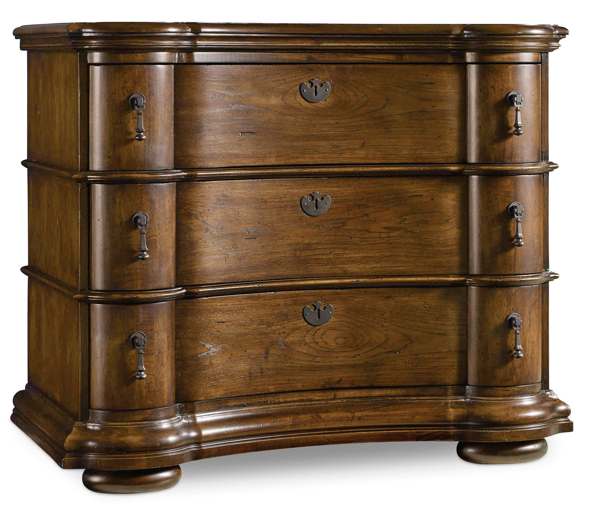 a wooden dresser with four drawers