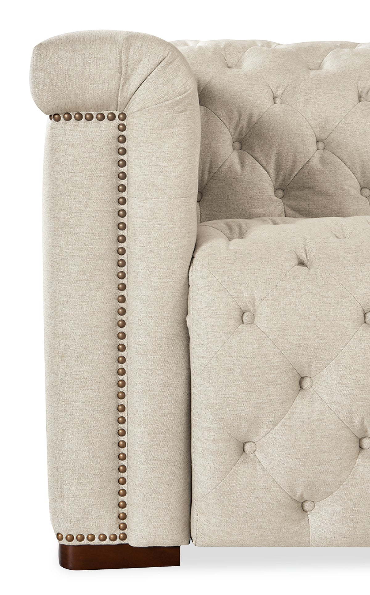 a close up of a couch