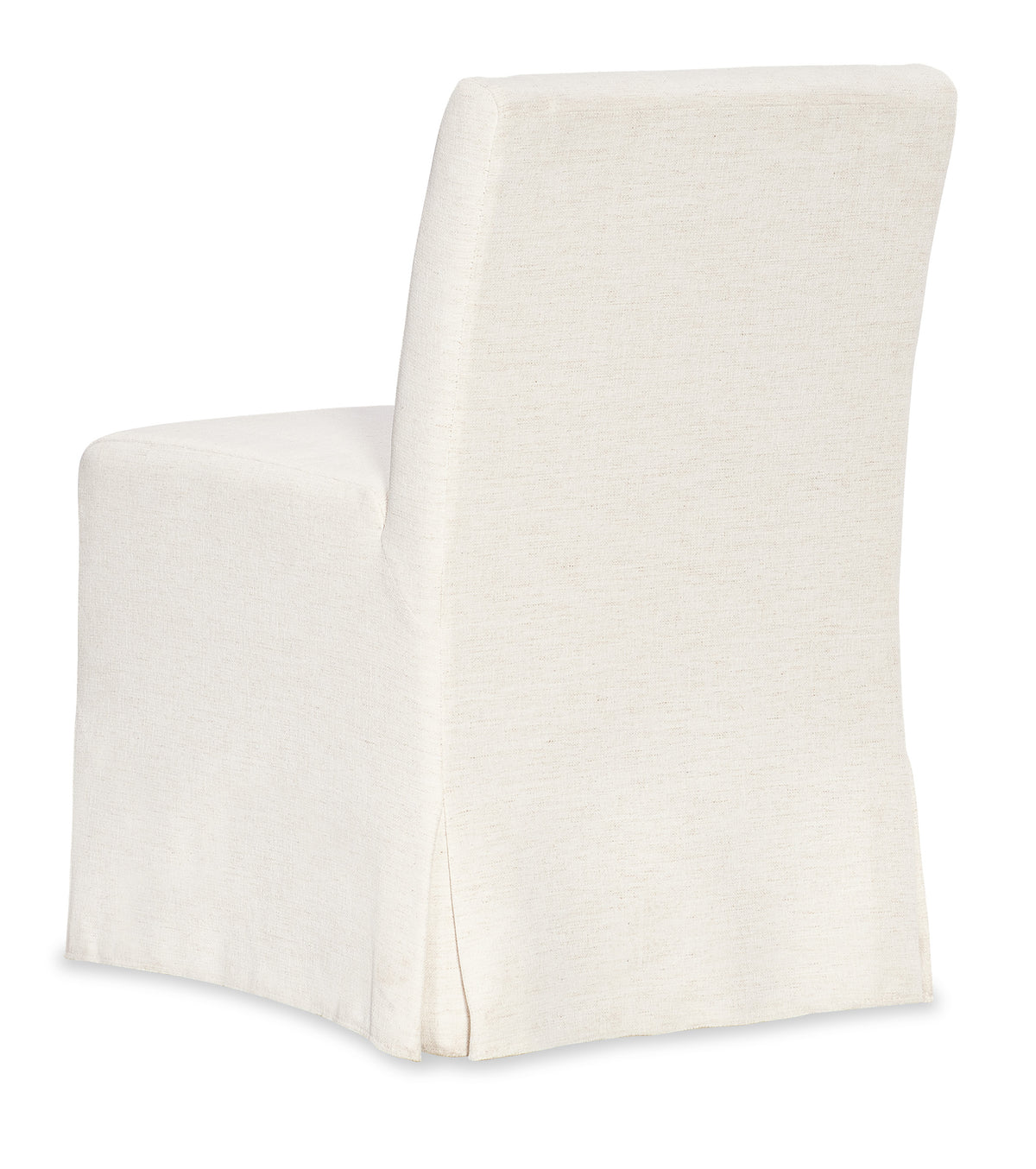 a white chair with a white cover