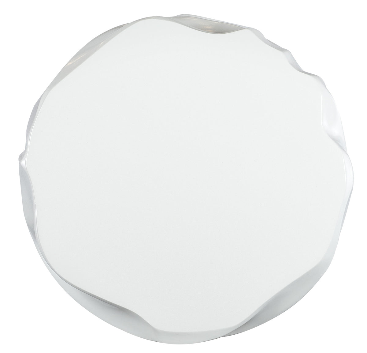a white circle with a white surface