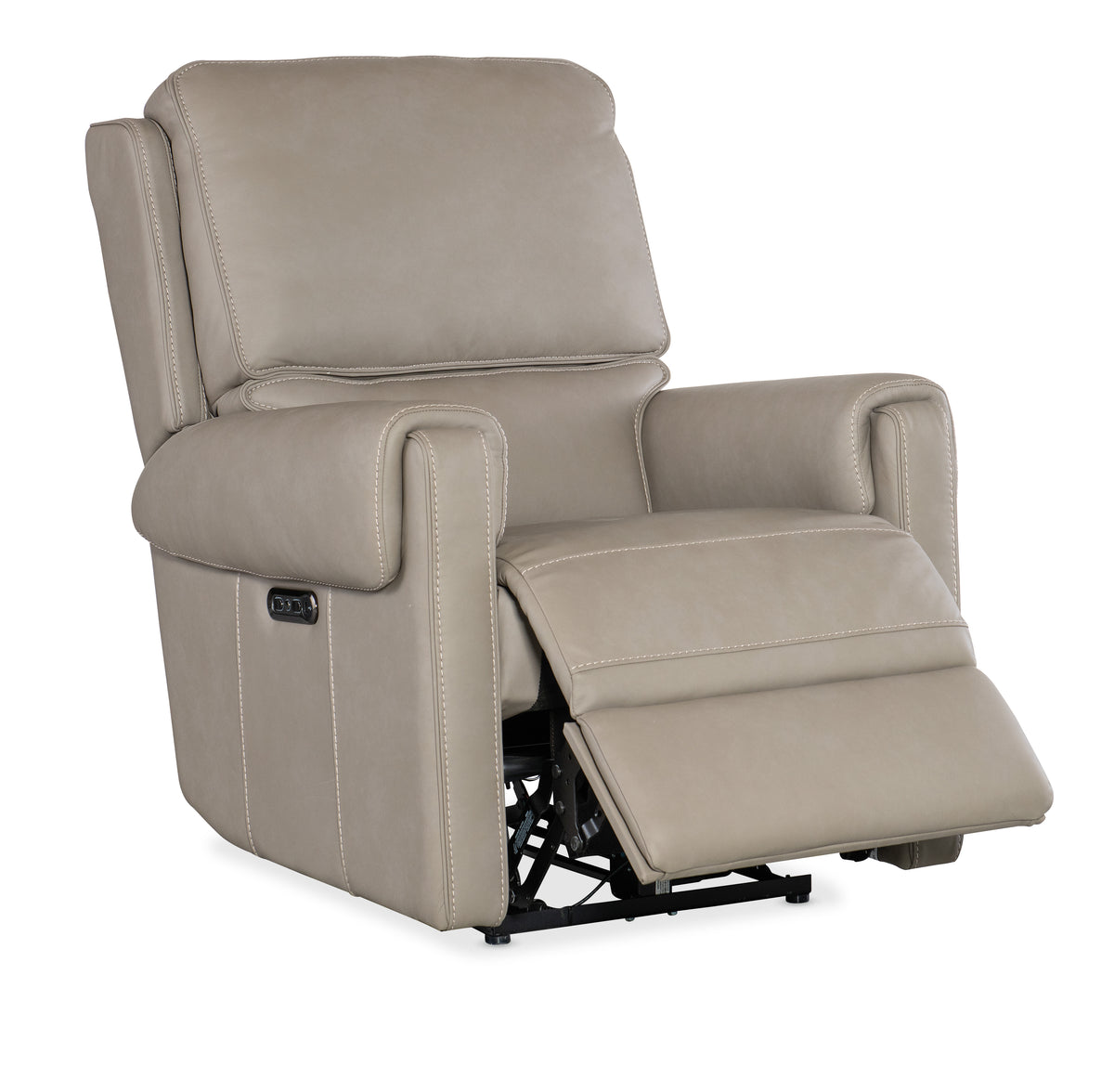 a recliner with a white background
