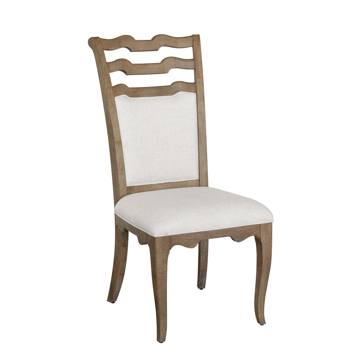 a chair with a white cushion