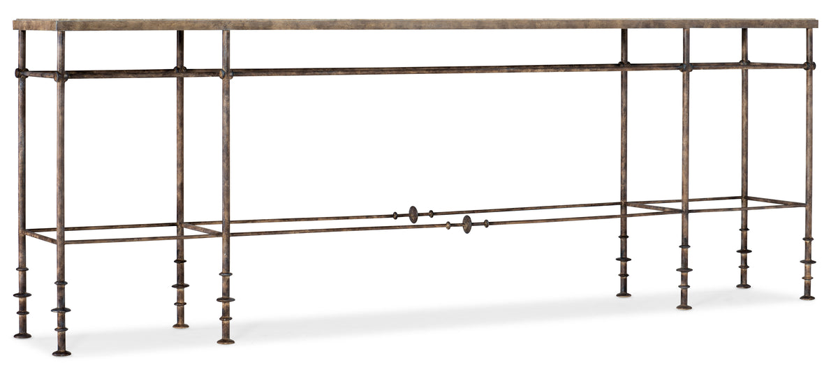 a metal frame with a long rod