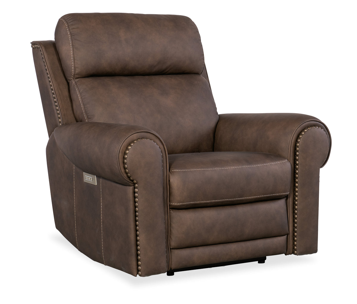 a brown recliner chair