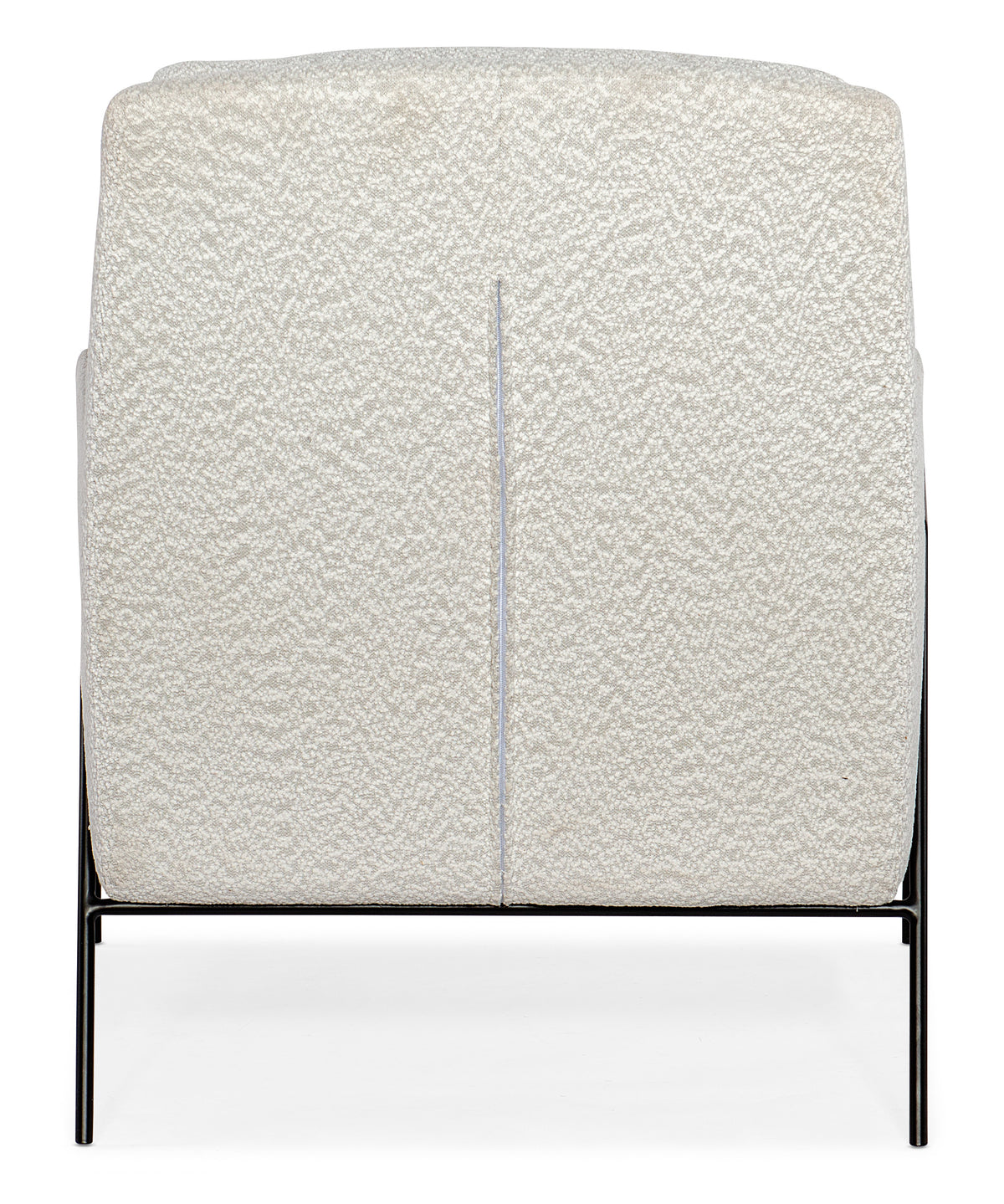 back of a chair with a metal frame