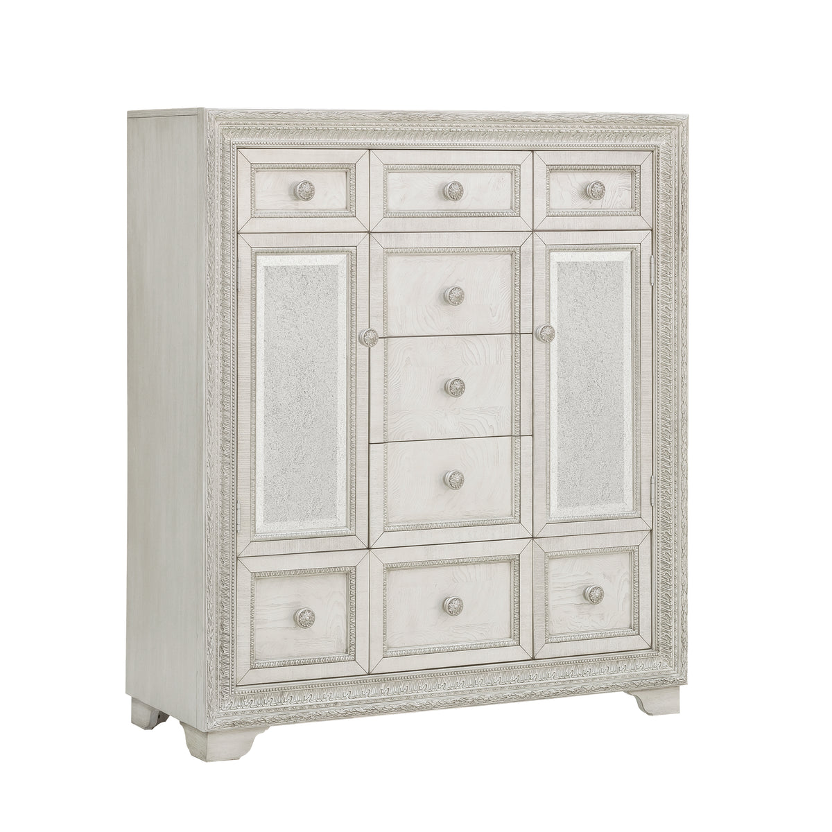 a white dresser with drawers