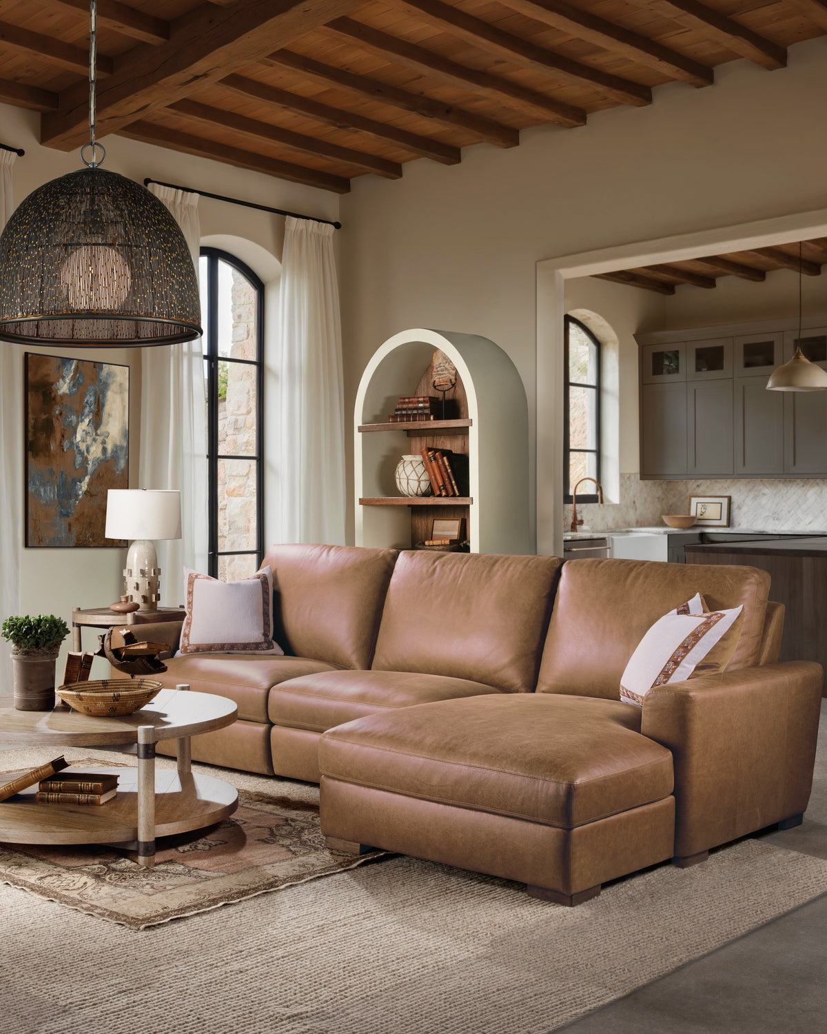 Optimus Three-Seat Sectional - Hooker Furniture (HRF-3262)