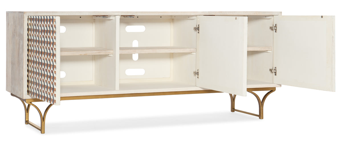 a white cabinet with open doors