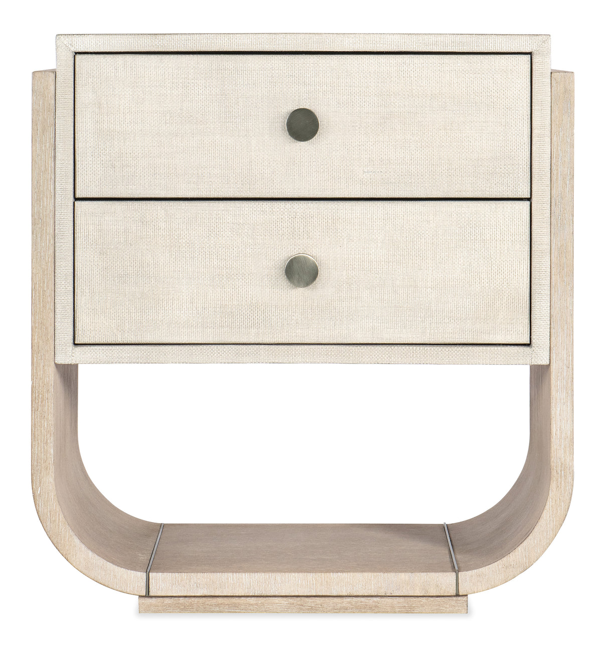a white nightstand with two drawers