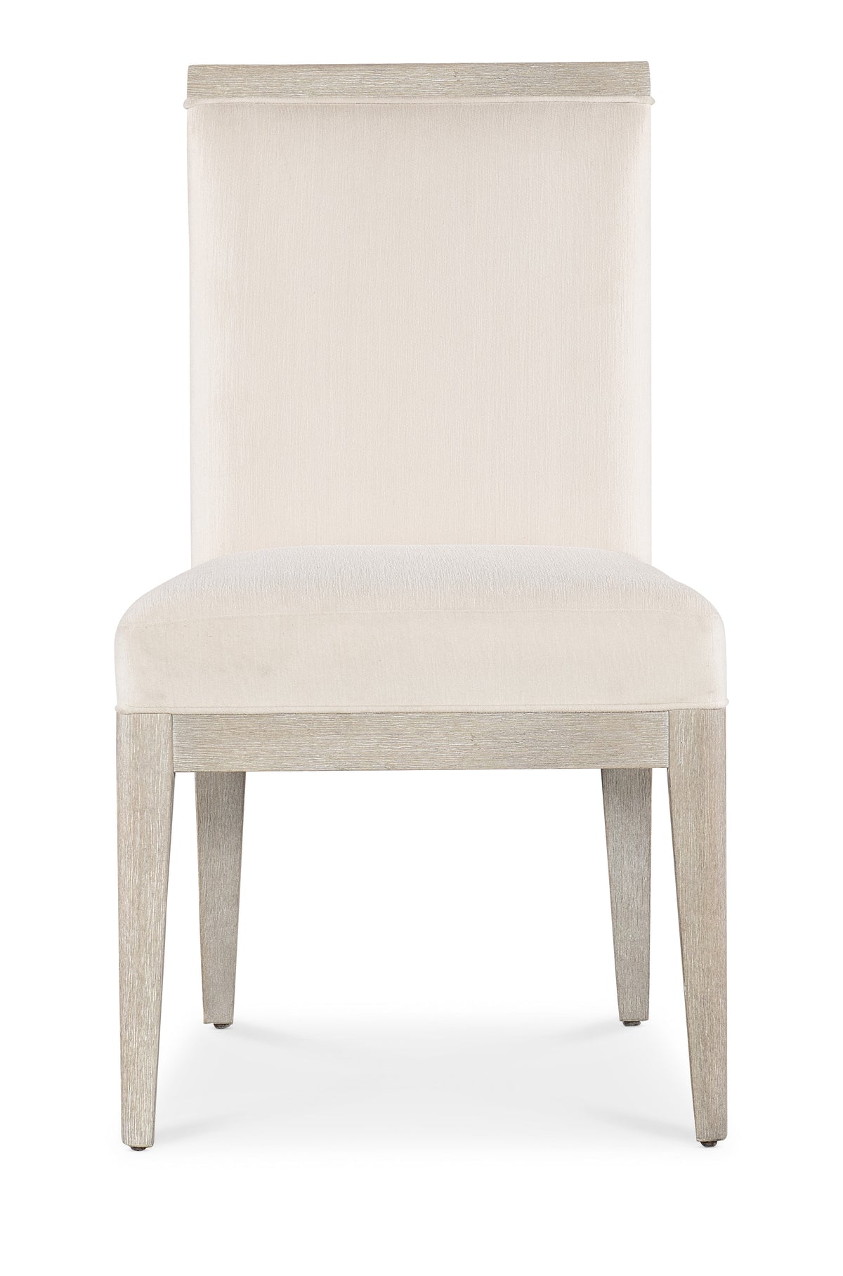 a white chair with wooden legs