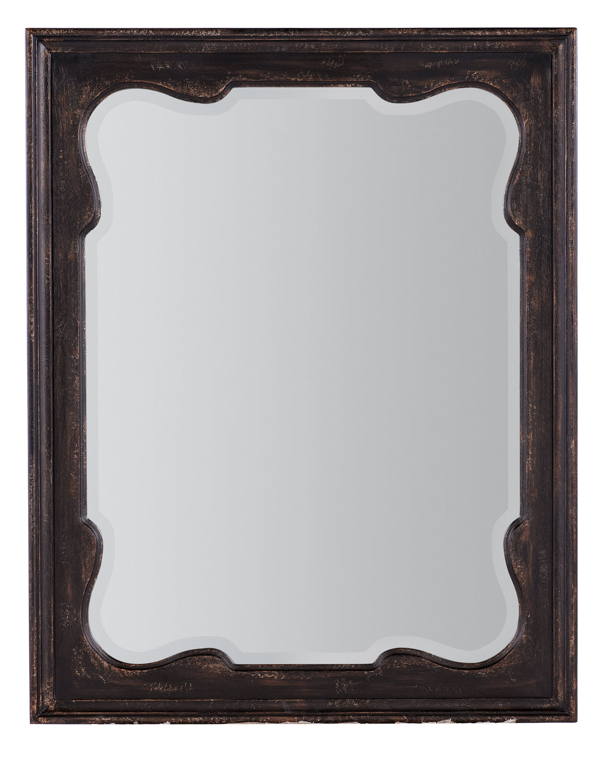 a mirror with a black frame