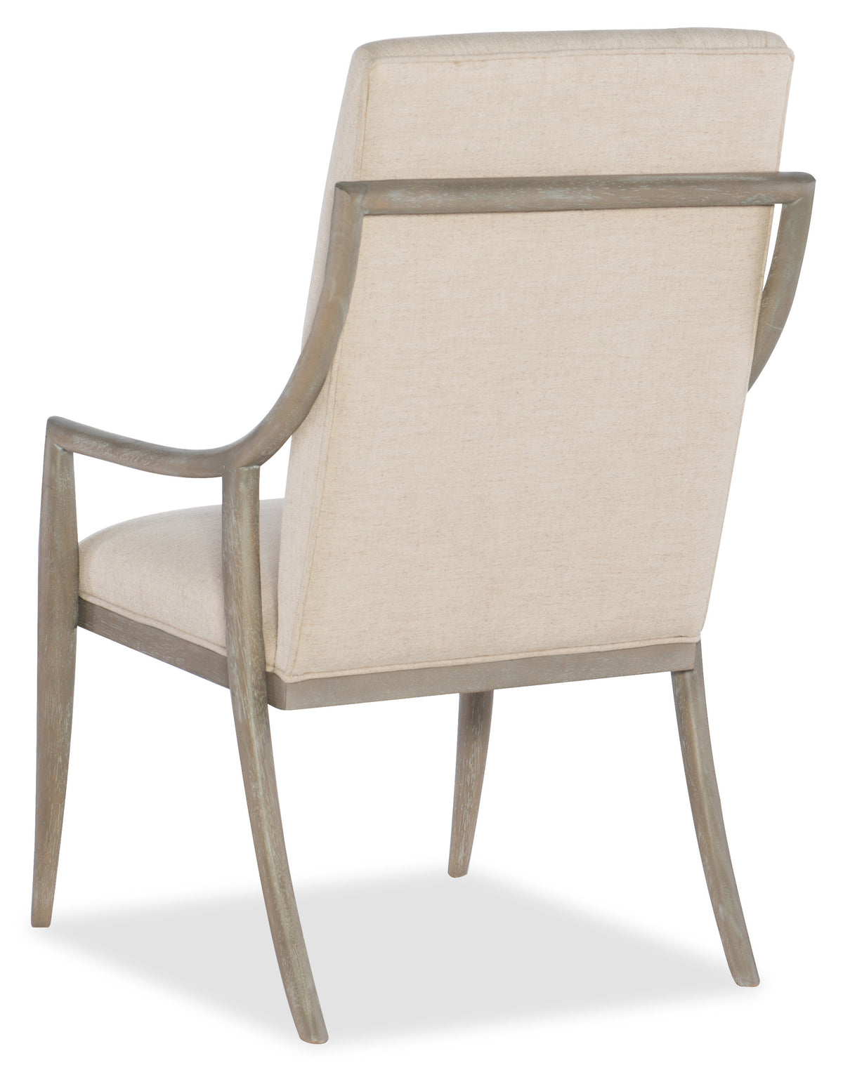 a white chair with wooden legs