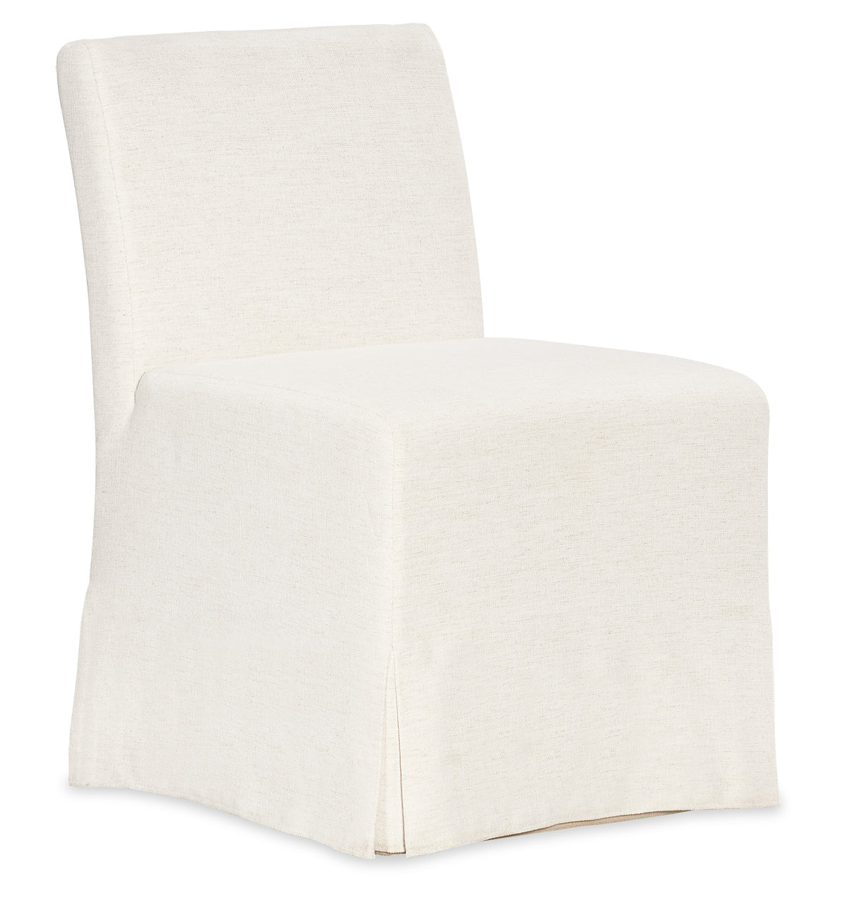 a white chair with a white cover