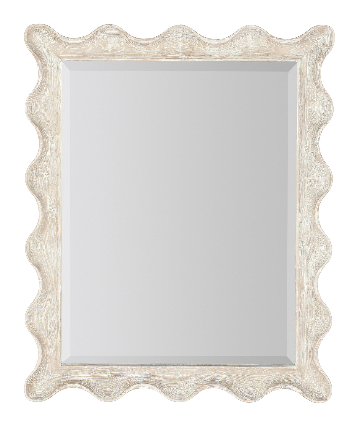 a white mirror with a white border