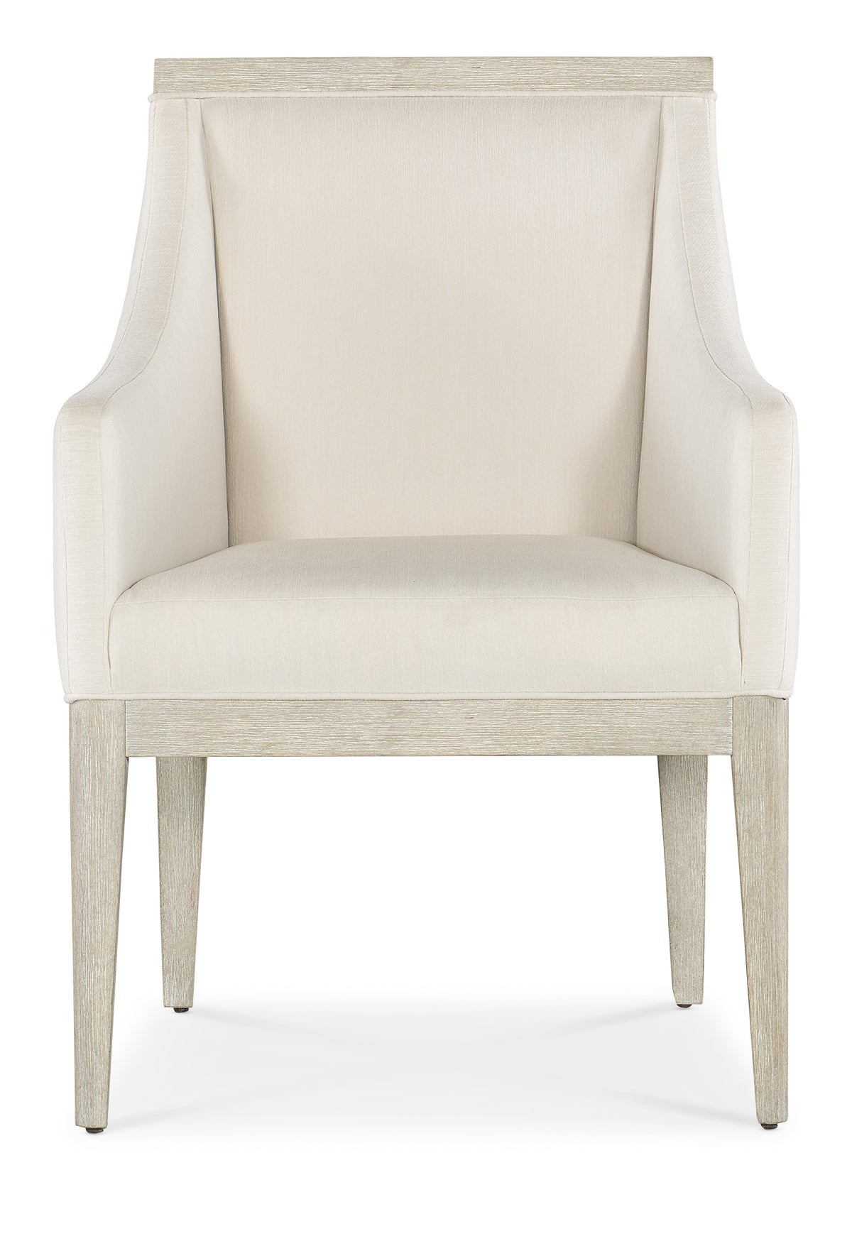 a white chair with wooden legs