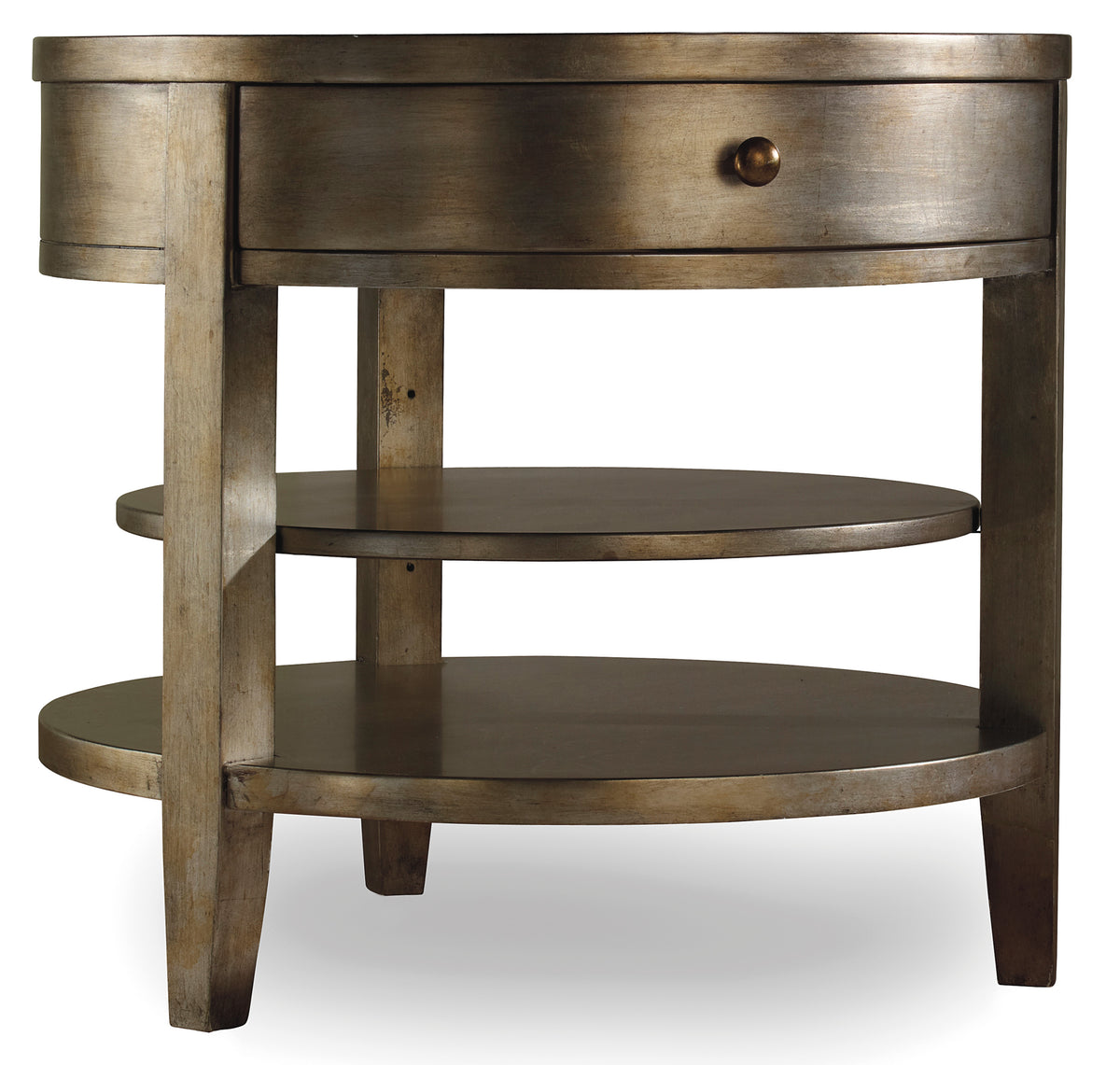 a round table with a drawer