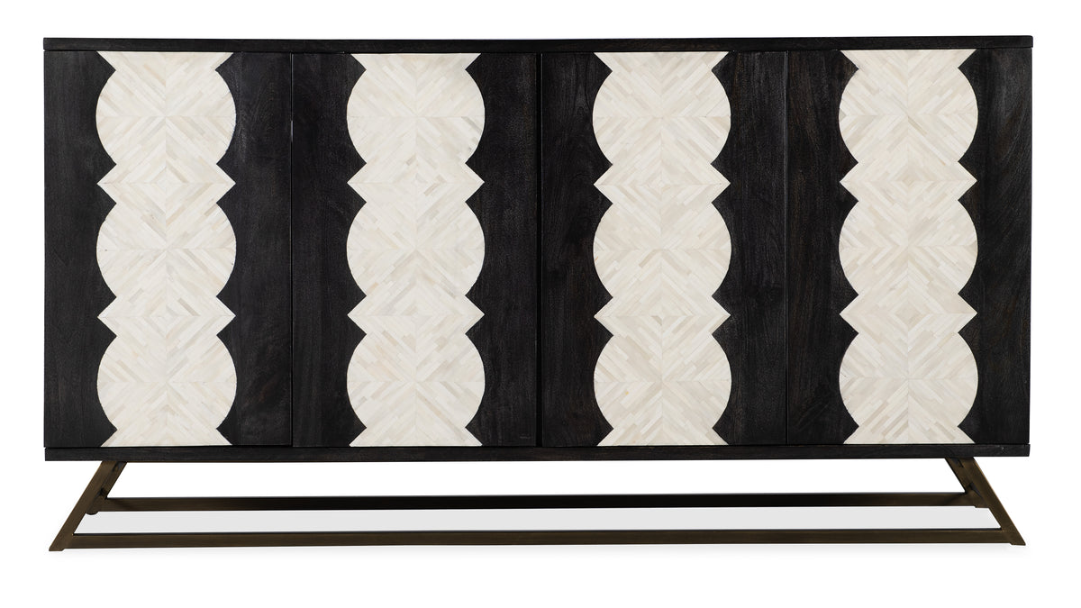 a black and white cabinet