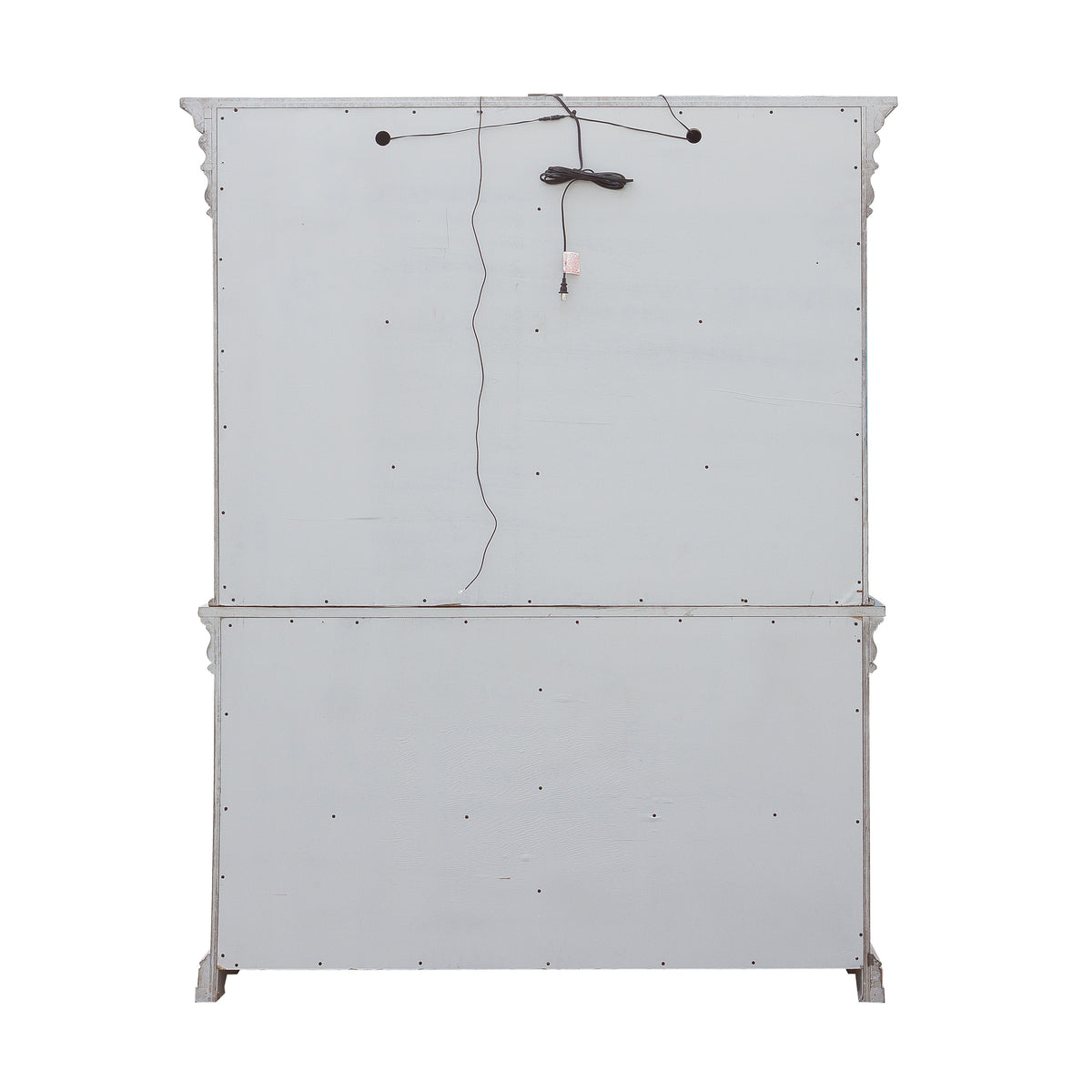 a white rectangular object with a black cord