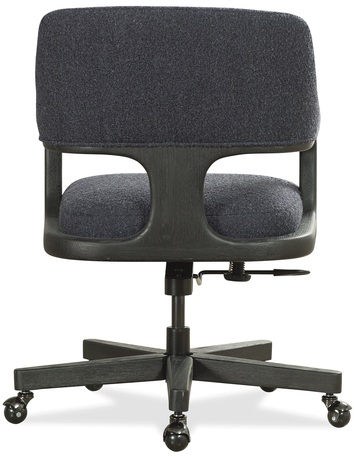 a black and grey office chair