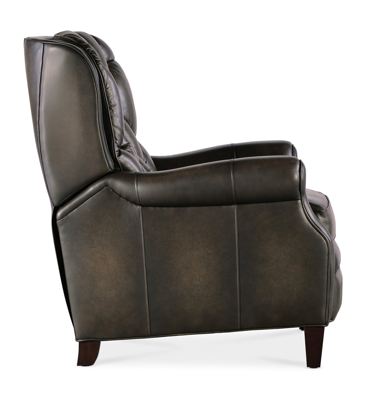 a close up of a leather chair