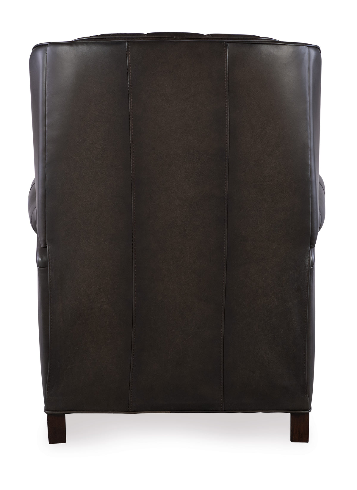 the back of a leather chair