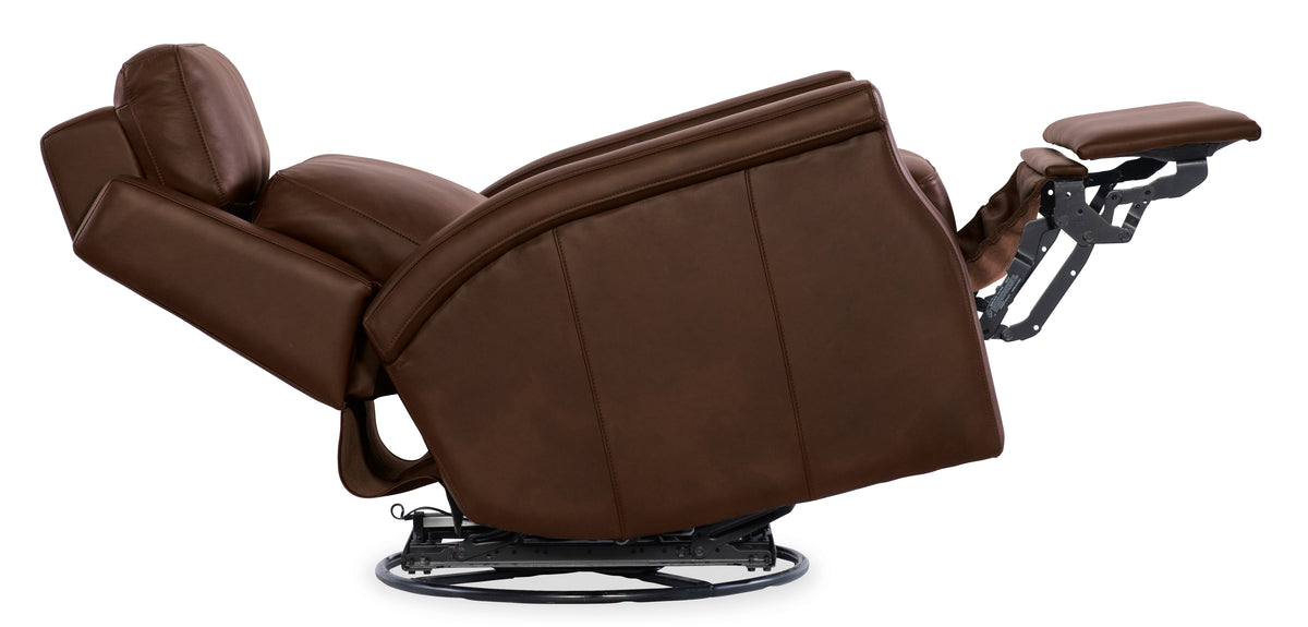 Kaufman Swivel Power Recliner with Pop-Up Headrest - Hooker Furniture (HRF-3237)