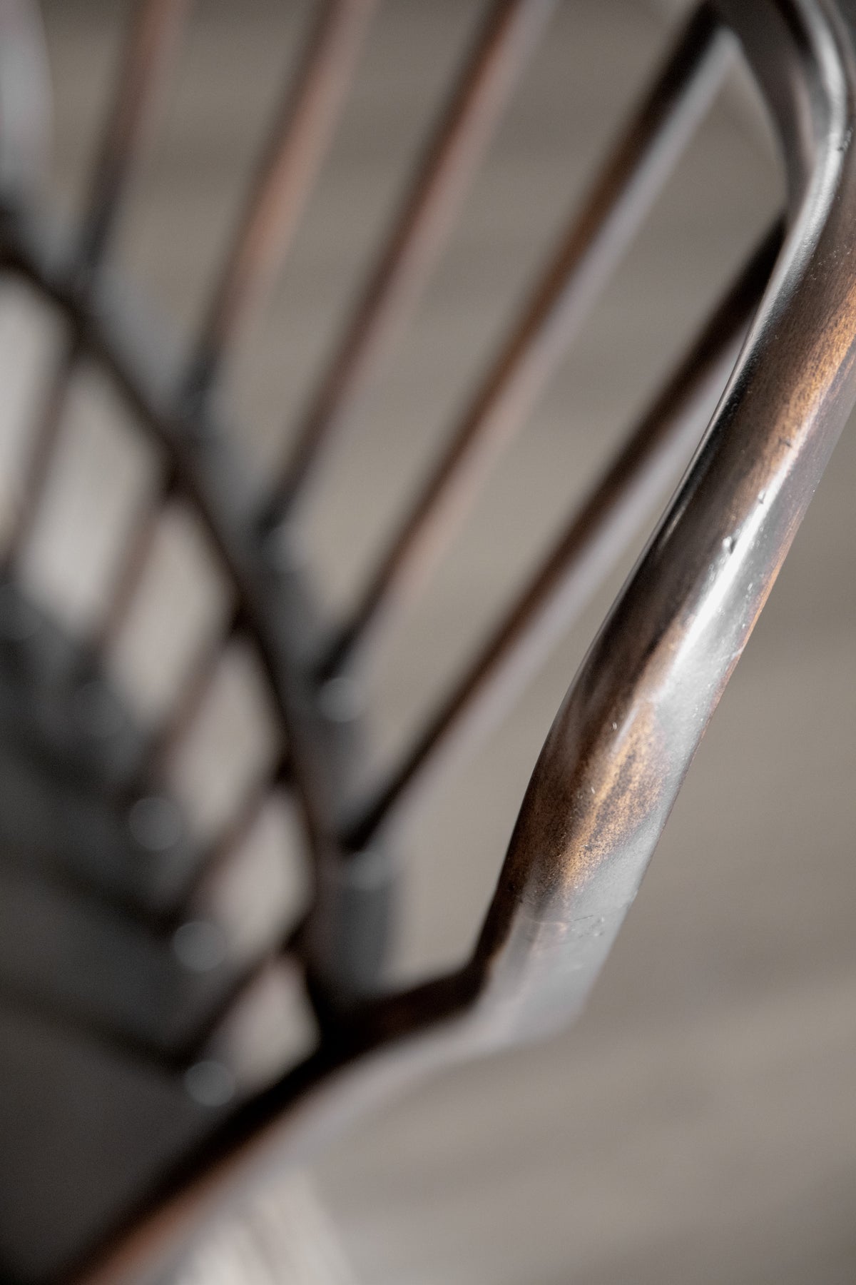 a close up of a metal bar