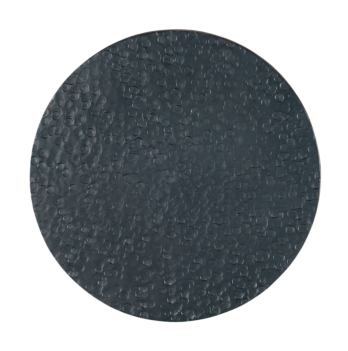 a black circle with a textured surface