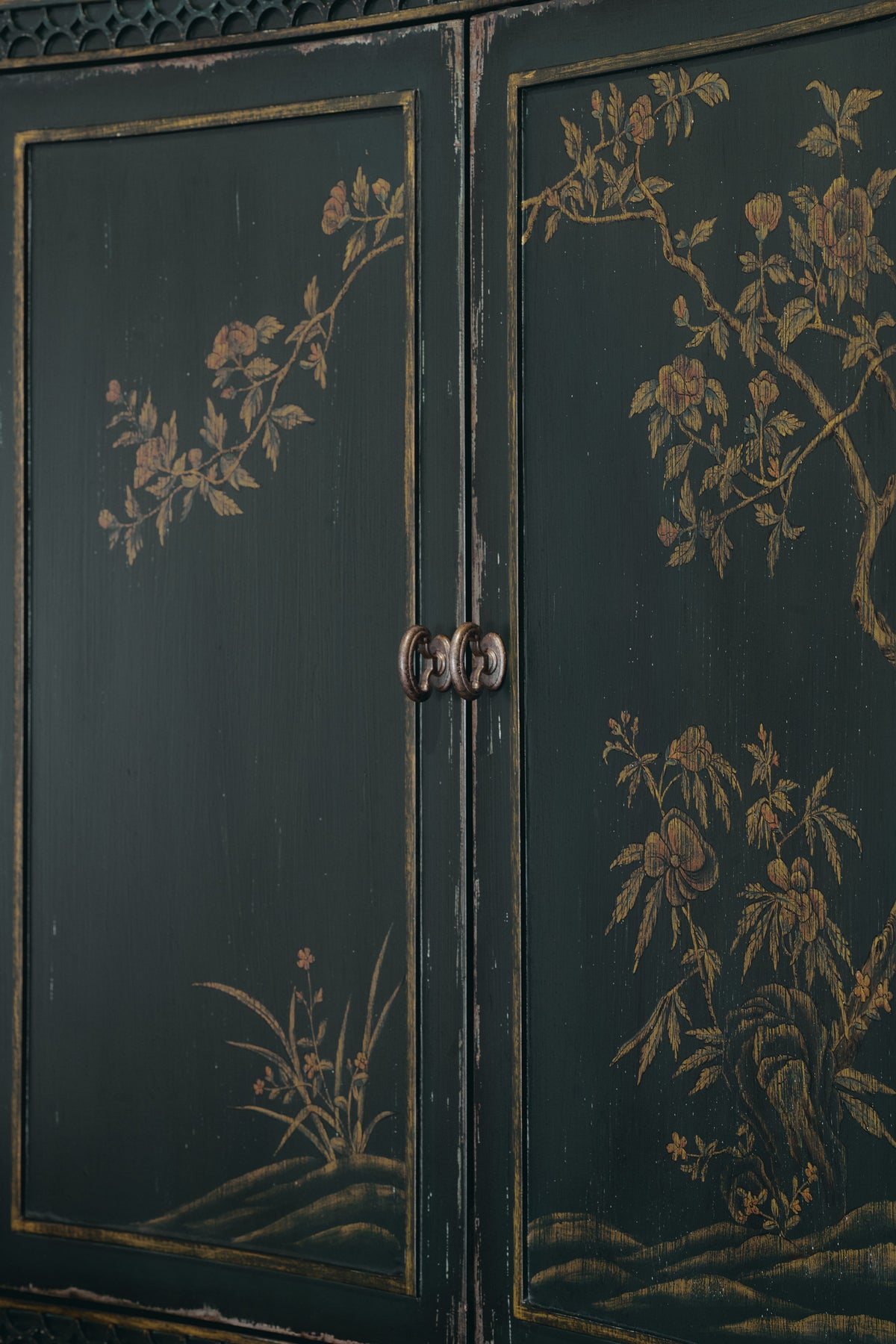 a close up of a cabinet