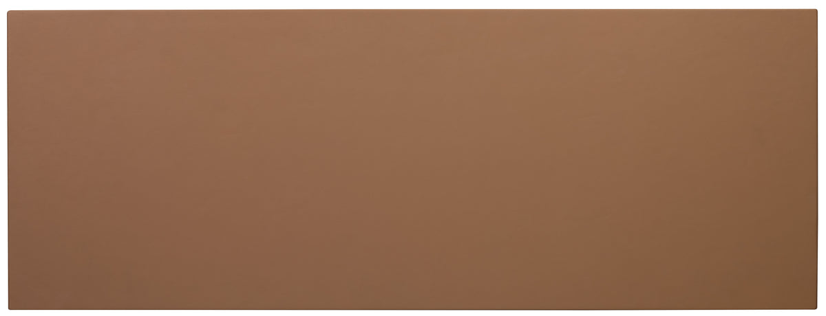 a brown rectangular object with a white border