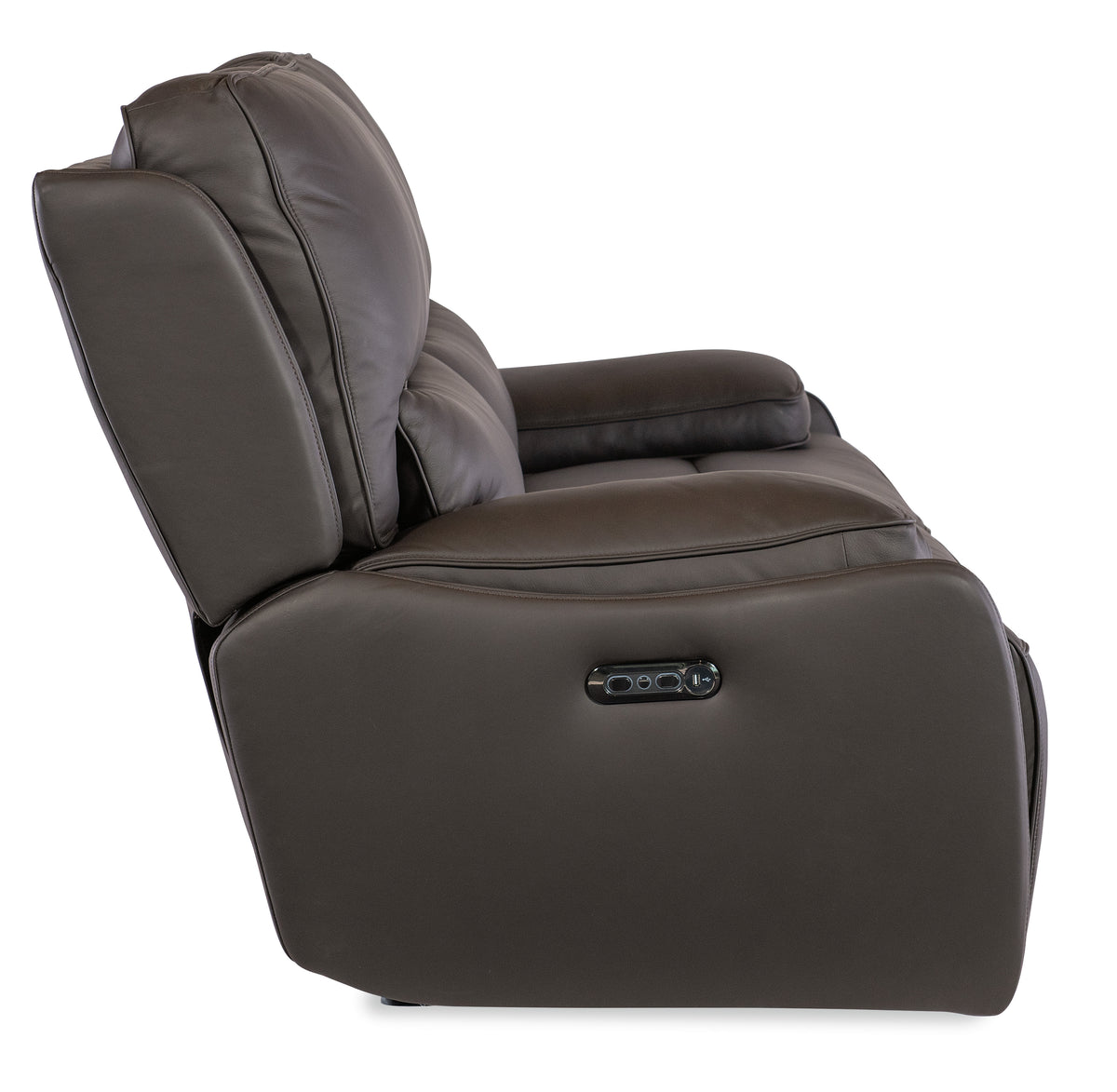 a close up of a recliner