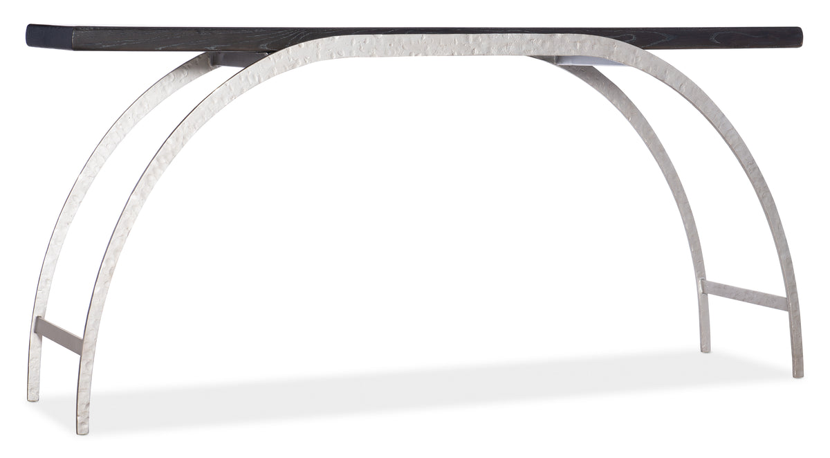 a table with a curved top