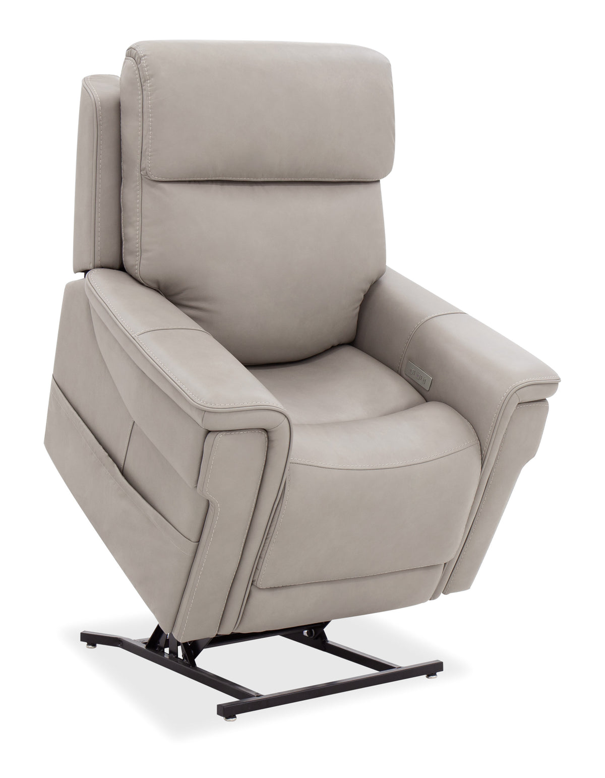 a white recliner with a white background
