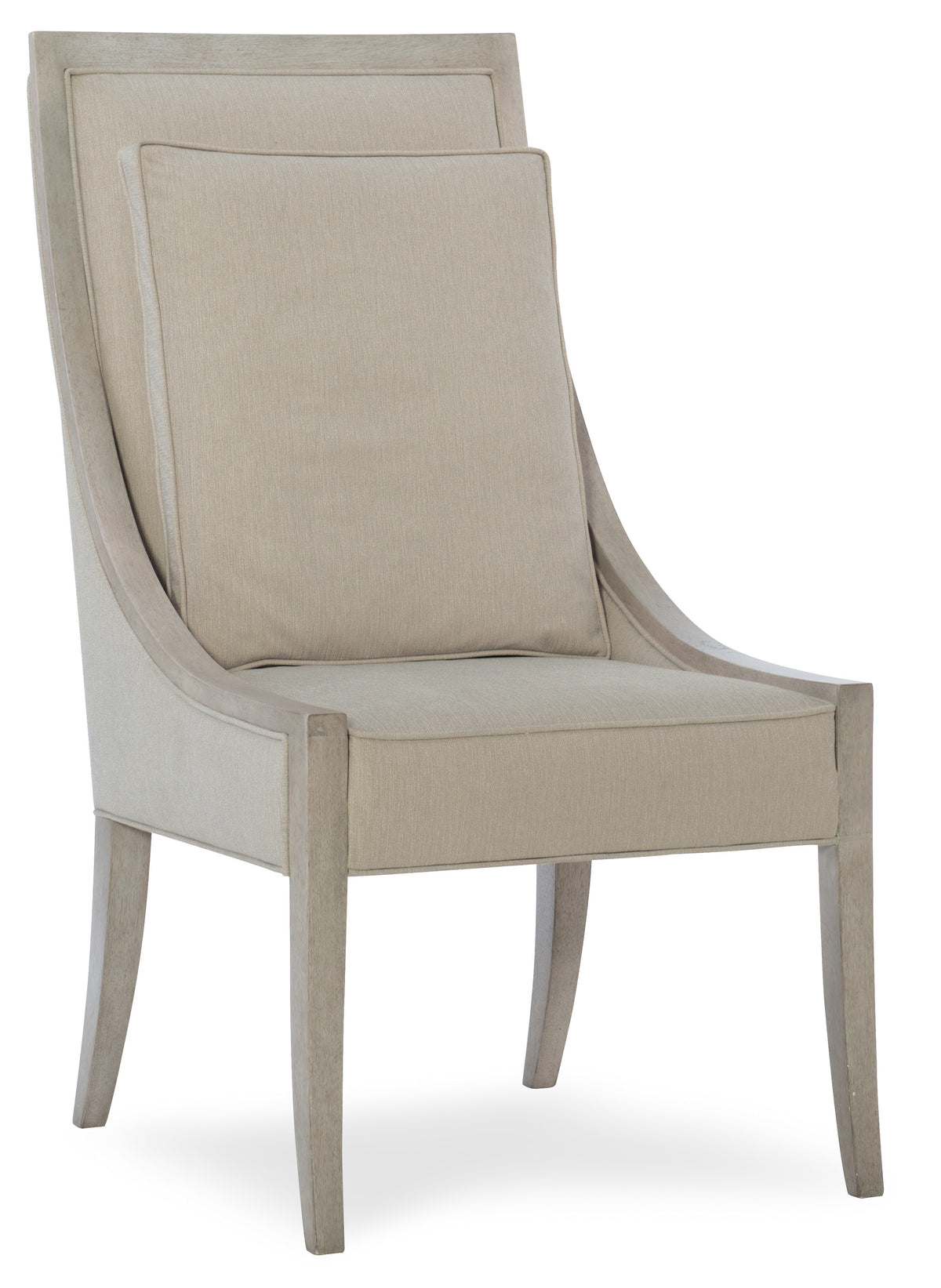 a white chair with a cushion