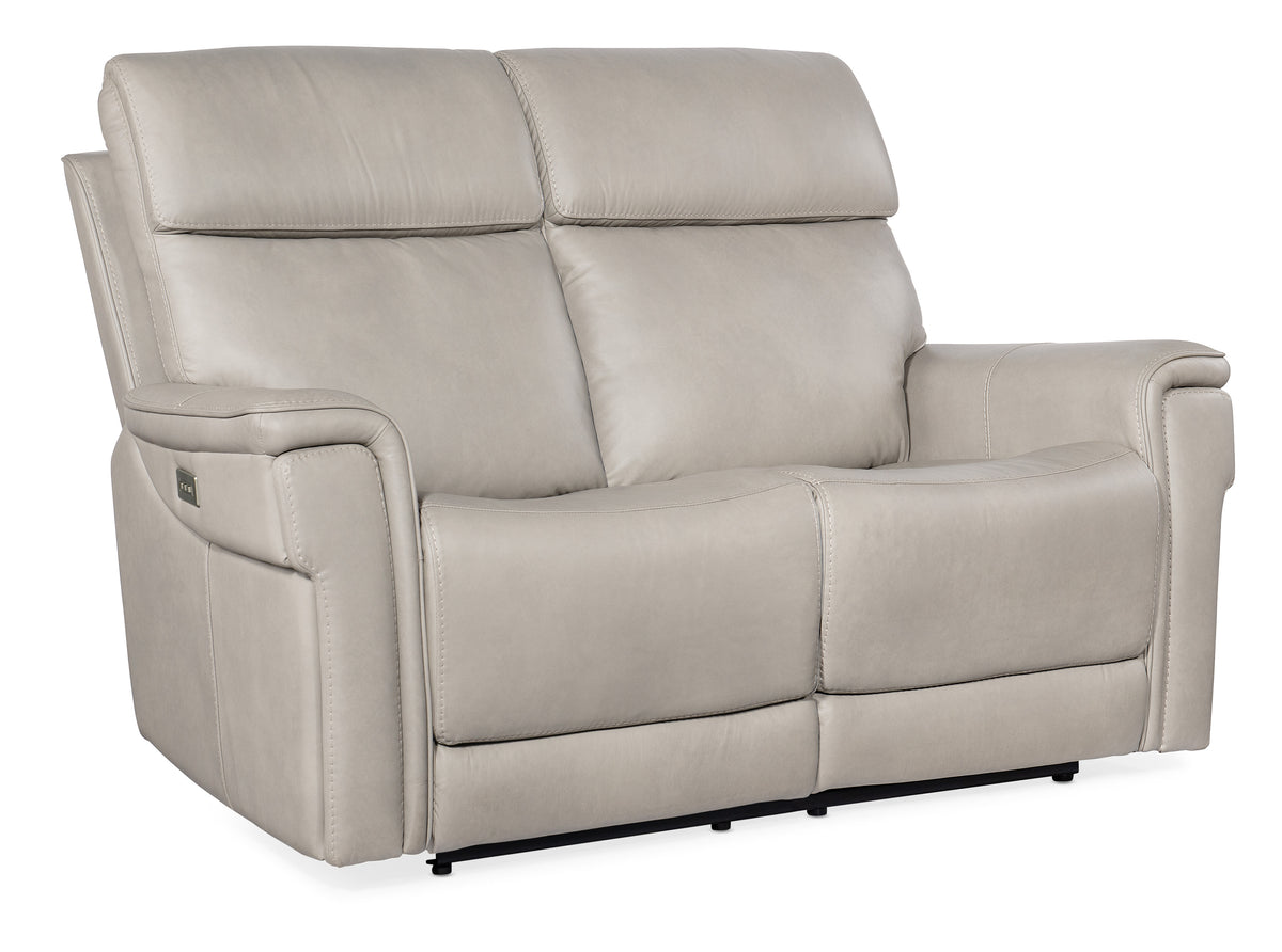 a white leather reclining chair