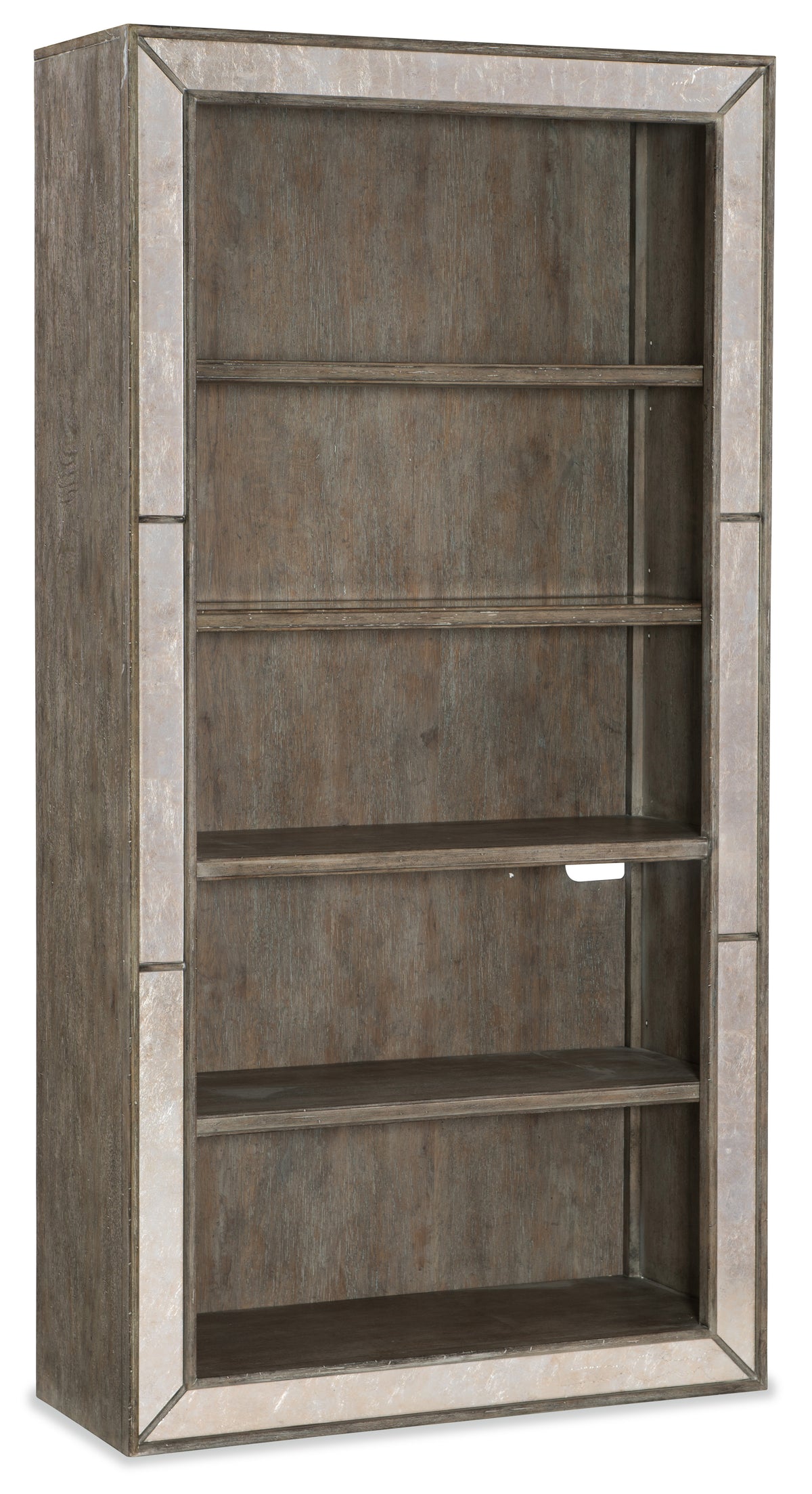 a wooden bookcase with shelves