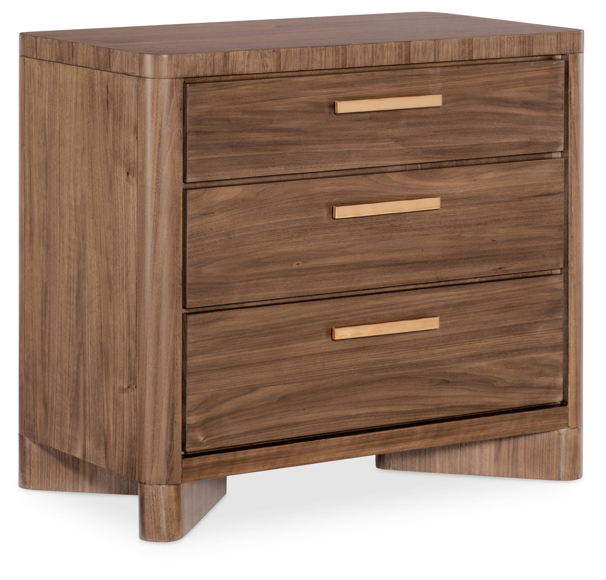 a wooden dresser with three drawers