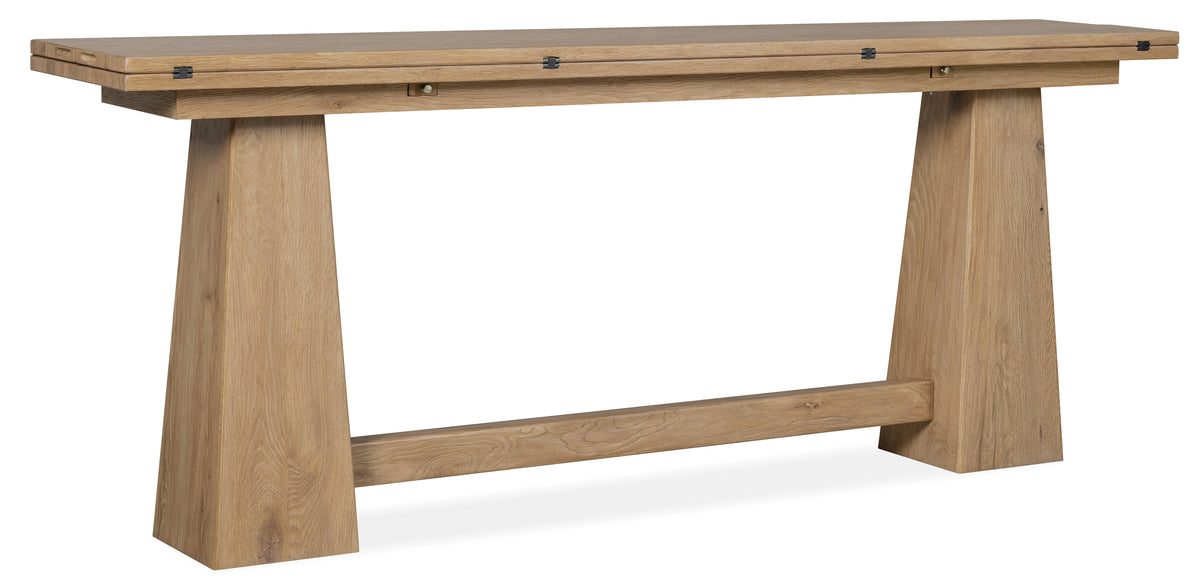 a wooden table with a top