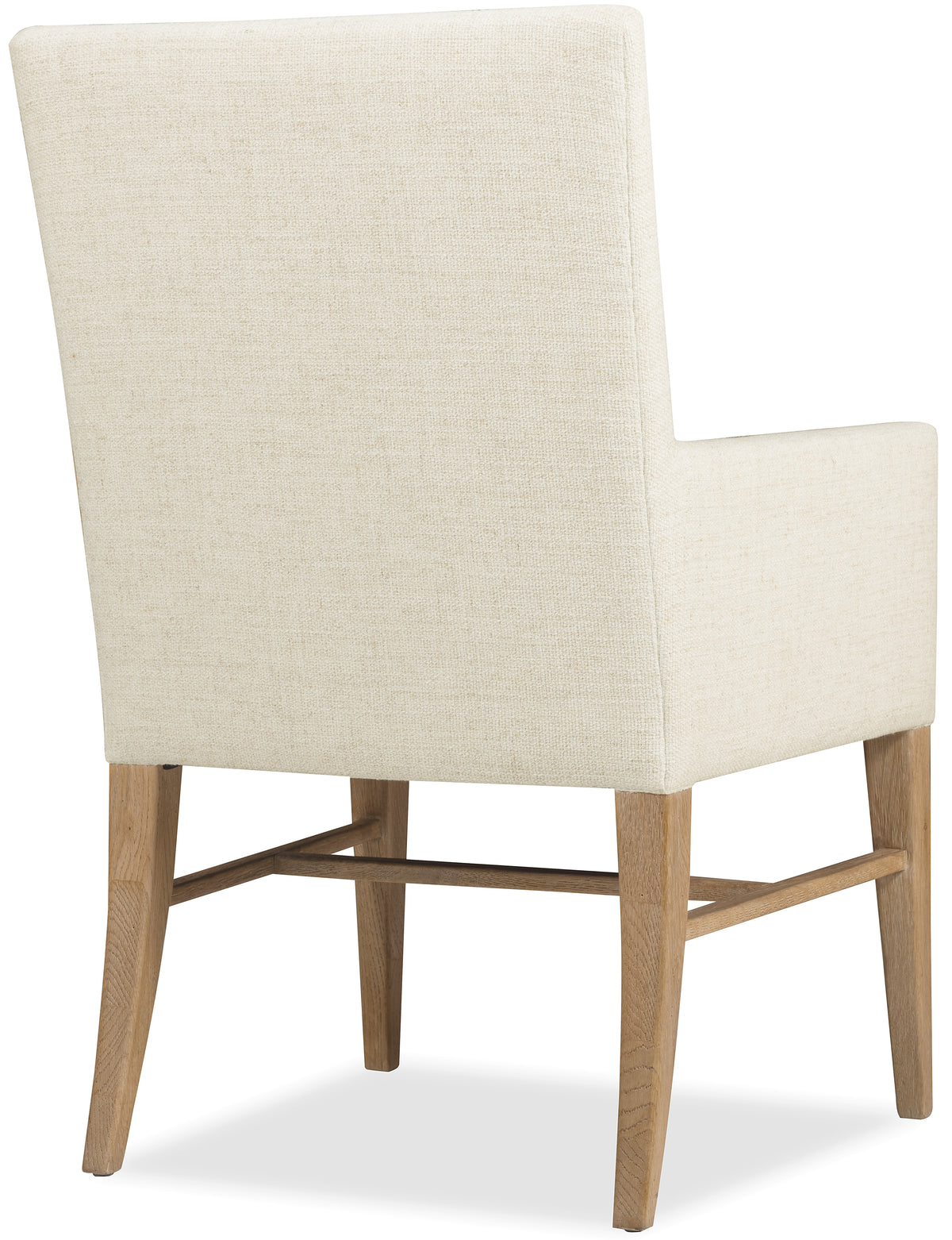a white chair with wooden legs