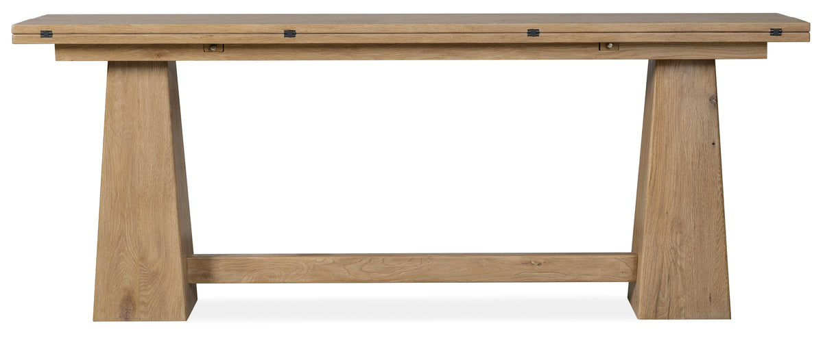 a wooden table with a white background