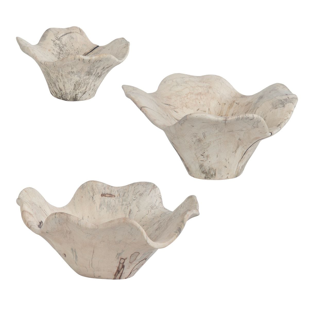 Teo Wood Wall Decor, Bleached S/3