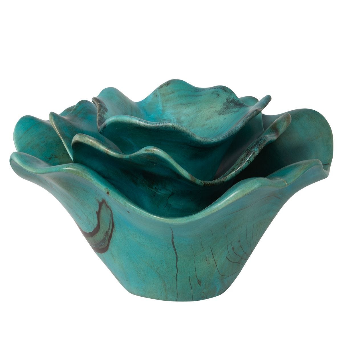 Teo Wood Wall Decor, Blue, S/3